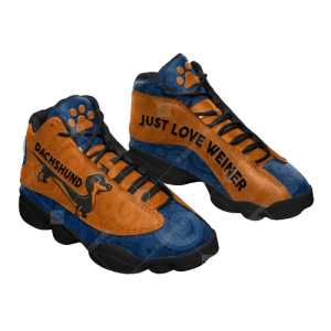 dachshund dog just love weiner shoes sport basketball shoes for men women 1.png