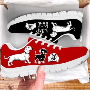 dachshund dog lover shoes black and red sneakers walking running lightweight casual shoes for pet lover 2.jpeg