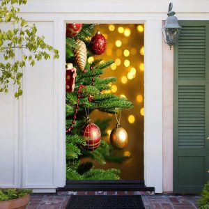 decorated tree door cover christmas door covers christmas gift for family 1.jpeg