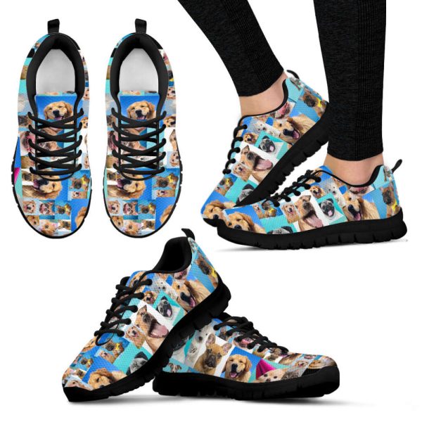 Dog Lover Shoes Dog Face Shape Sneakers Walking Running Lightweight Casual Shoes For Pet Lover