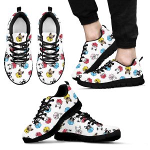 dog lover shoes reading pattern sneakers walking running lightweight casual shoes for pet lover 1.jpeg