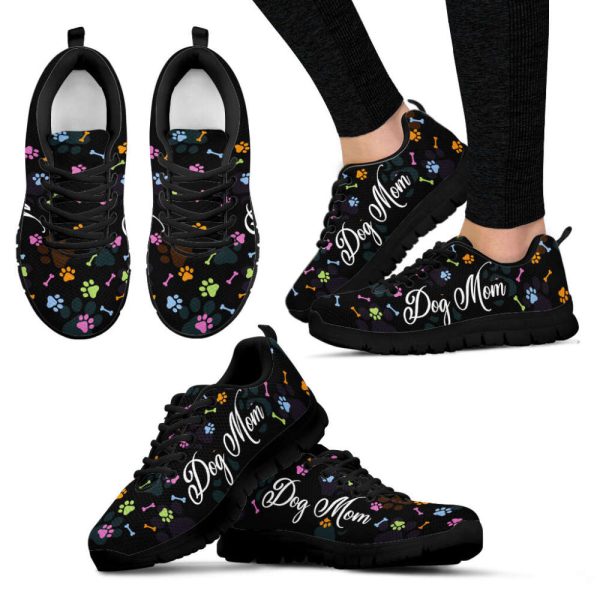 Dog Mom Paw Shoes Pattern Sneakers Walking Running Lightweight Casual Shoes For Pet Lover