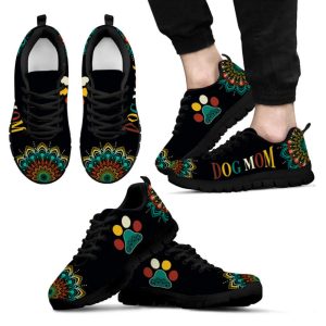 dog mom shoes geometric mandala art sneakers walking running lightweight casual shoes for pet lover 1.jpeg
