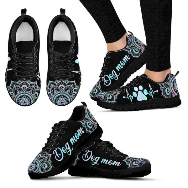 Dog Mom Shoes Holo Mandala Sneakers Walking Running Lightweight Casual Shoes For Pet Lover