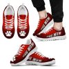 Dog Mom Shoes Lighting Red Background Sneakers, Best Gift For Pet Lover