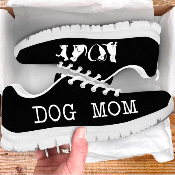 Dog Mom Shoes Love Black Sneakers Walking Running Lightweight Casual Shoes For Pet Lover