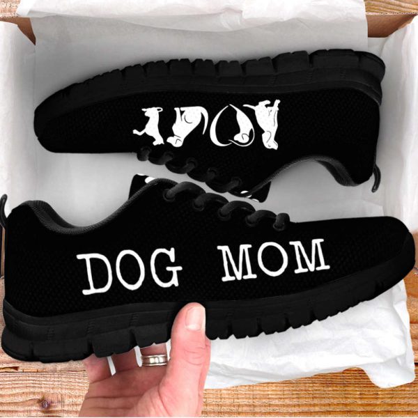 Dog Mom Shoes Love Black Sneakers Walking Running Lightweight Casual Shoes For Pet Lover