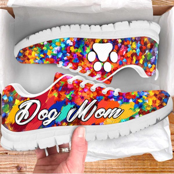 Dog Mom Shoes Paint Art Sneakers Walking Running Lightweight Casual Shoes For Pet Lover