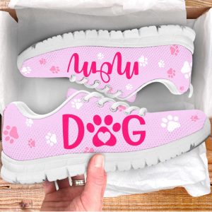 dog mom shoes paw pink sneakers walking running lightweight casual shoes for men and women 2.jpeg