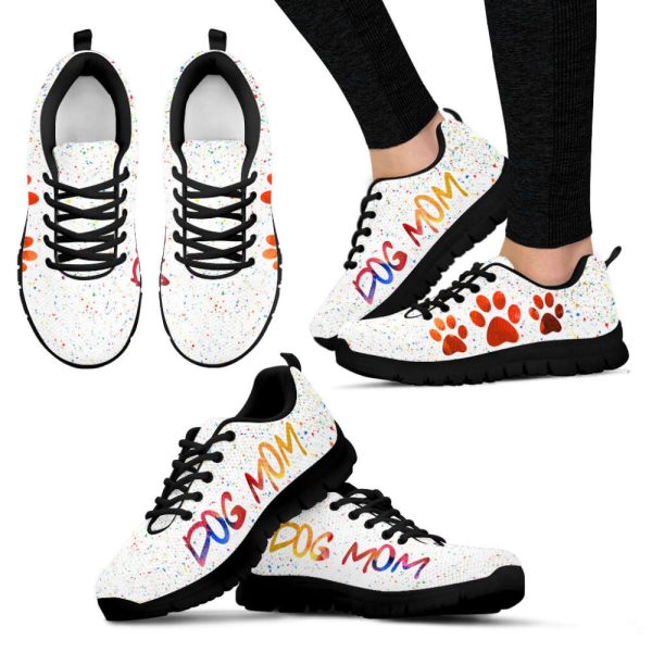 Dog Mom Shoes Splash Color Sneakers Walking Running Lightweight Casual Shoes For Pet Lover