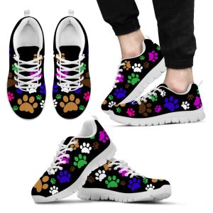 dog paw print shoes colorfull sneakers walking running lightweight casual shoes for pet lover.jpeg