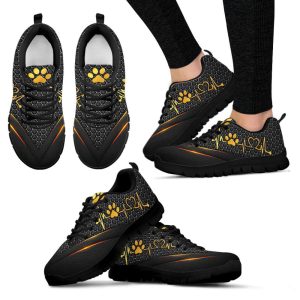 dog paw print shoes hexagon metal light sneakers walking running lightweight casual shoes for pet lover 1.jpeg