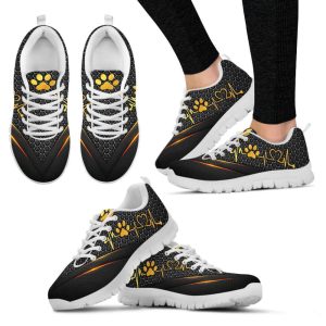 dog paw print shoes hexagon metal light sneakers walking running lightweight casual shoes for pet lover.jpeg