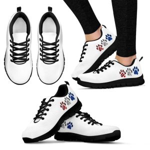 Dog Paws Flag Sneakers Mom Dog…