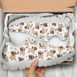 dog pug shoes custom name shoes dog pattern running sneakers for pet lover 1.jpeg