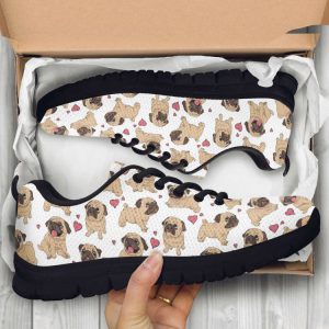 dog pug shoes custom name shoes dog pattern running sneakers for pet lover 2.jpeg