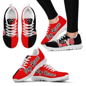 dog rescue shoes love black red sneakers walking running lightweight casual shoes for pet lover.jpeg