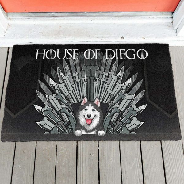 Dog Throne – Personalized Doormat, Birthday Gift For Dog Lovers