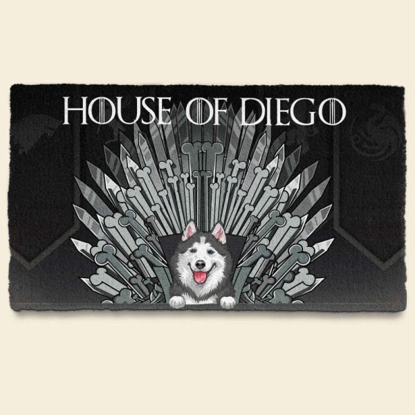 Dog Throne – Personalized Doormat, Birthday Gift For Dog Lovers