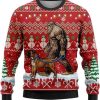 Dog Ugly Christmas Sweater, Bigfoot  Crew Neck Sweatshirt For Christmas