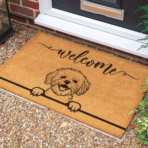 dog welcome mat custom doormat unique doormat dog mom gift memorial gift pet owner gift personalized coir doormat dog lover gift 1.jpg