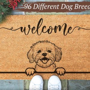 dog welcome mat custom doormat unique doormat dog mom gift memorial gift pet owner gift personalized coir doormat dog lover gift.jpg