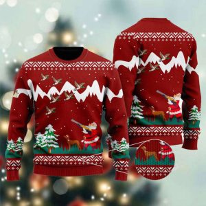 Duck Hunting Christmas Ugly Sweater, Christmas…