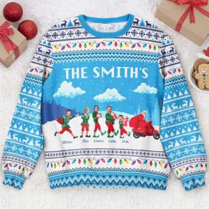 family elf funny christmas custom face personalized photo ugly sweater for men and women 1.jpeg