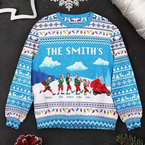 family elf funny christmas custom face personalized photo ugly sweater for men and women.jpeg