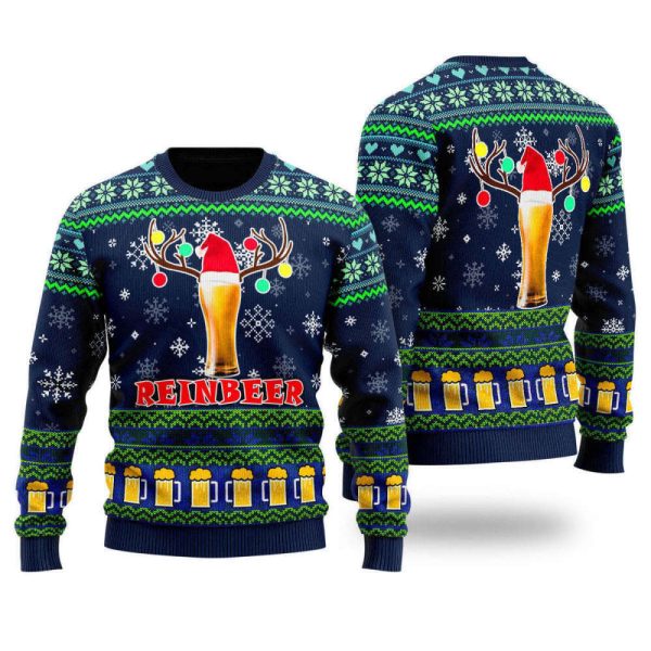 Funny Beer Lover Reindeer Christmas Ugly Sweater, Christmas Ugly, Ugly Sweater  For Men And Women