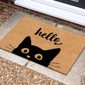 funny cat mat hello cat doormat cat lover gifts cat owner gifts housewarming gift welcome home mat funny mat hello cat welcome mat 1.jpeg