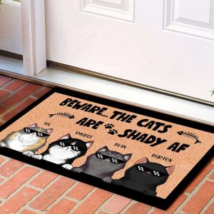 funny cat welcome mat custom cat doormat cat lover gifts cat mom gift cat dad gift welcome home cat mat funny rug housewarming gifts 5.jpeg