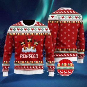 Funny Reinbeer Ugly Christmas Sweater, Christmas…