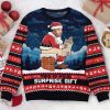 Funny Santa Face Photo Surprise Gag Gift, Personalized Photo Ugly Sweater, For Men And Women