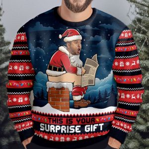 funny santa face photo surprise gag gift personalized photo ugly sweater for men and women 3.jpeg