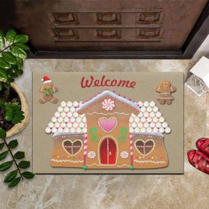 gingerbread house doormat gingerbread welcome mat happy holidays christmas door mat 1.jpeg