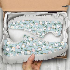 green cat shoes custom name shoes cat pattern running sneakers for pet lover 2.jpeg