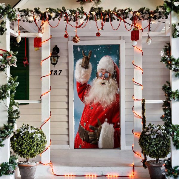 Hang Loose Santa Door Decoration – Christmas Door Covers – Xmas Gifts For Pet Lovers