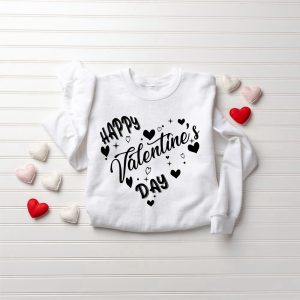 Happy Valentine’s Day Sweatshirt, Heart Valentine’s…