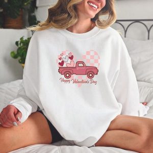 happy valentines day sweatshirt truck valentine sweater gift for women 3.jpeg