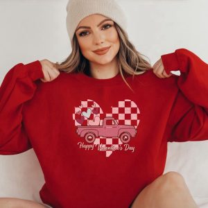 happy valentines day sweatshirt truck valentine sweater gift for women 4.jpeg