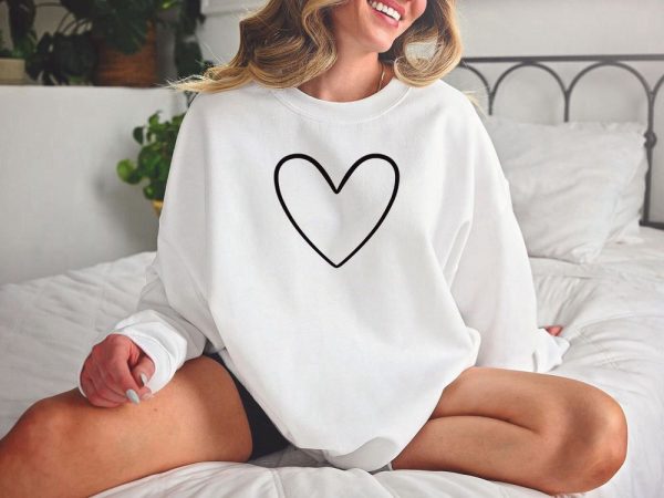 Heart Sweatshirt, Valentine Sweatshirt, Love Sweatshirt, Crewneck Sweater, Gift For Women