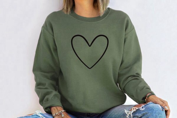 Heart Sweatshirt, Valentine Sweatshirt, Love Sweatshirt, Crewneck Sweater, Gift For Women