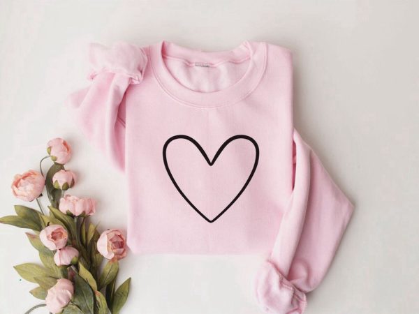 Heart Sweatshirt, Valentine Sweatshirt, Love Sweatshirt, Crewneck Sweater, Gift For Women