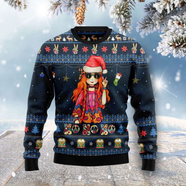 Hippie Girl Ugly Christmas Sweater,  Christmas Sweatshirt Gift