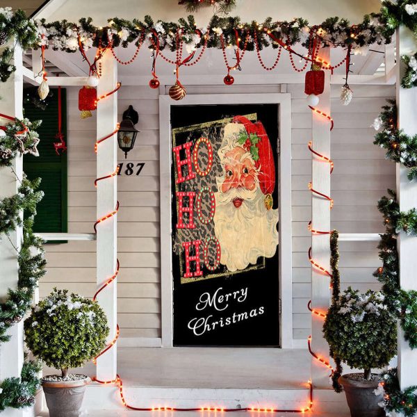 HO HO HO Door Cover – Christmas Door Covers – Christmas Gift For Family