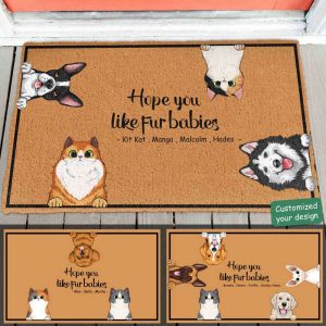 Personalized DoorMat - Dogs and Cats - Remember When Visiting Our  House.Custom Welcome Mats, Cat Lover, Dog