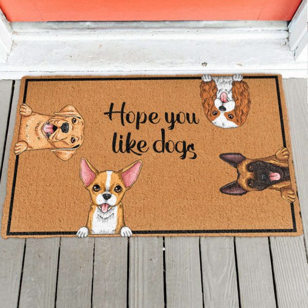 Hope You Like Dogs – Personalized Doormat, Home Decor Gift For Dog Lovers