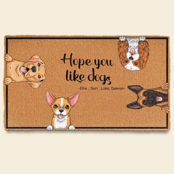 Hope You Like Dogs – Personalized Doormat, Home Decor Gift For Dog Lovers