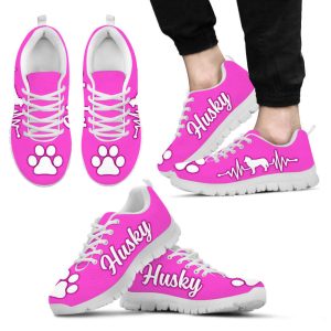 Husky Dog Lover Shoes White Heartbeat…